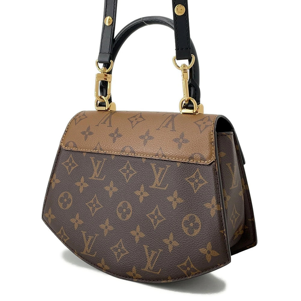 Louis Vuitton Reverse Bag Shoulder Tilsit Monogram Handbag Black